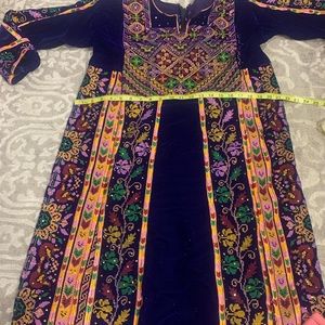 Royal Blue Velvet Palestinian Thobe